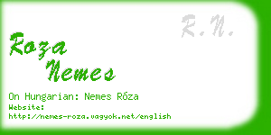 roza nemes business card